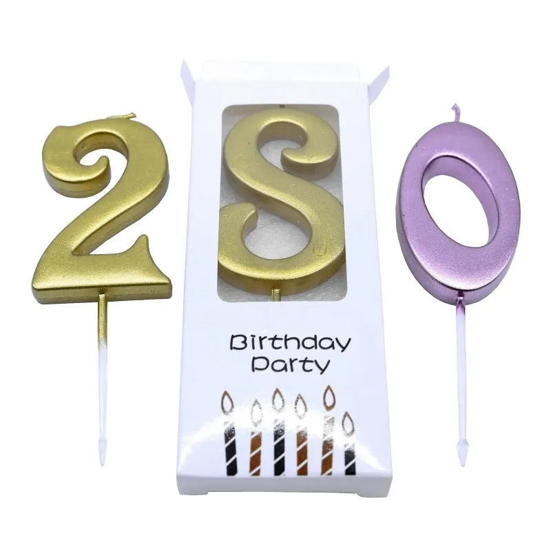 Золотые серебряные розовые цифровые свечи на день рождения Фотофон для детской