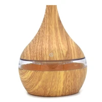 300ml usb wood grain air humidifier essential oil aromatherapy diffuser electric mist maker with 7 color led night light