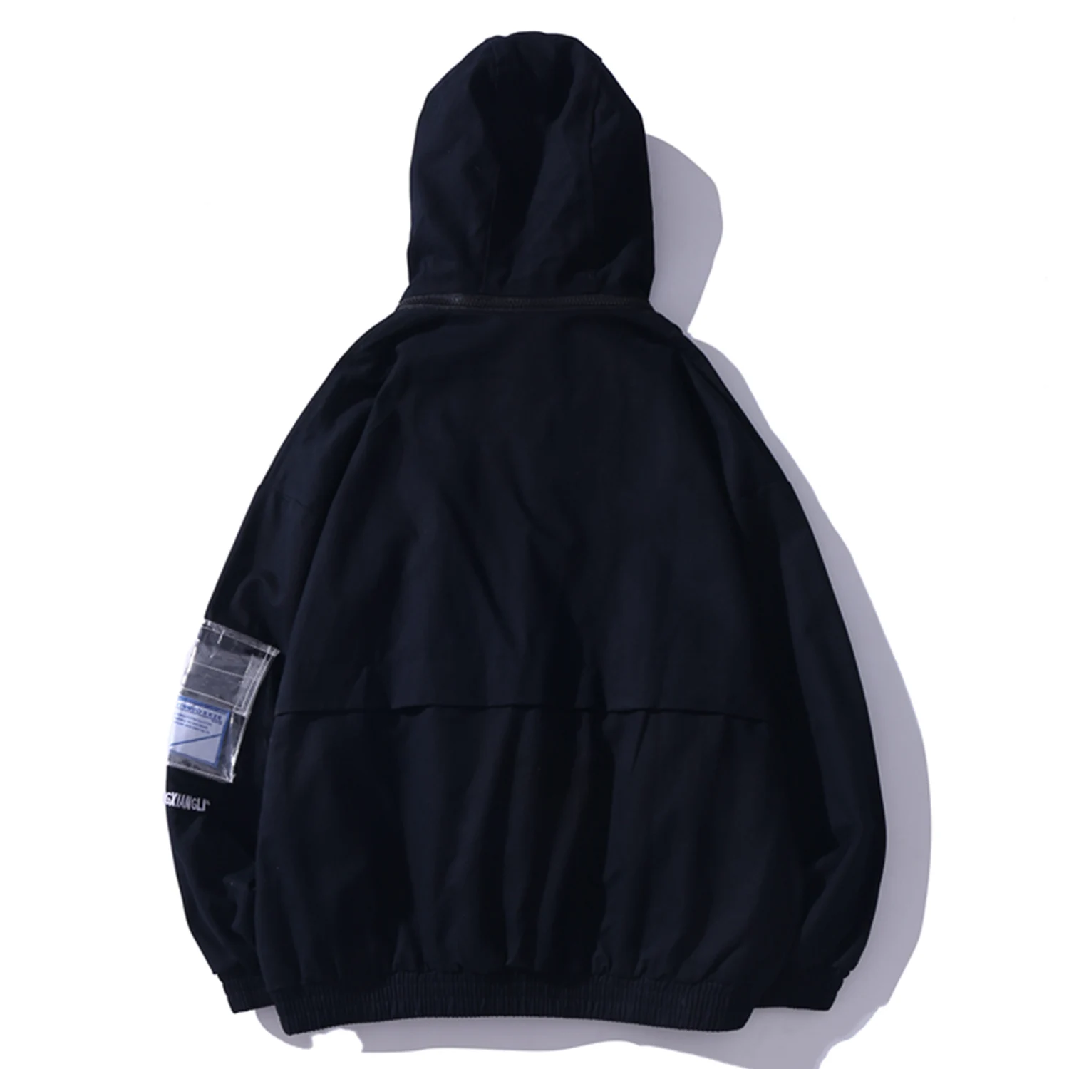 Куртка Асимметричная мужская с капюшоном Повседневная Уличная одежда в стиле