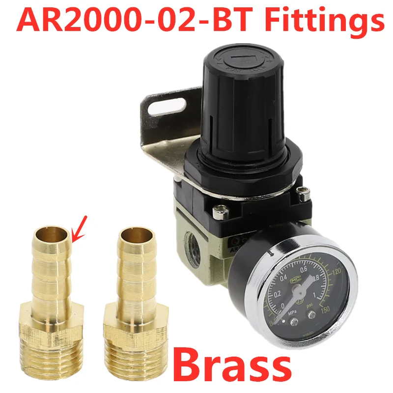 

Регулятор давления G1/4 'AR2000-02, пневматические установки для обработки воздуха, регулирующий клапан давления, соединитель европейского стандарта