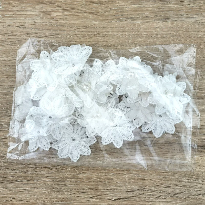 Цветы Шифоновые ширина 5 см 4 цвета 17 цветов в рулоне