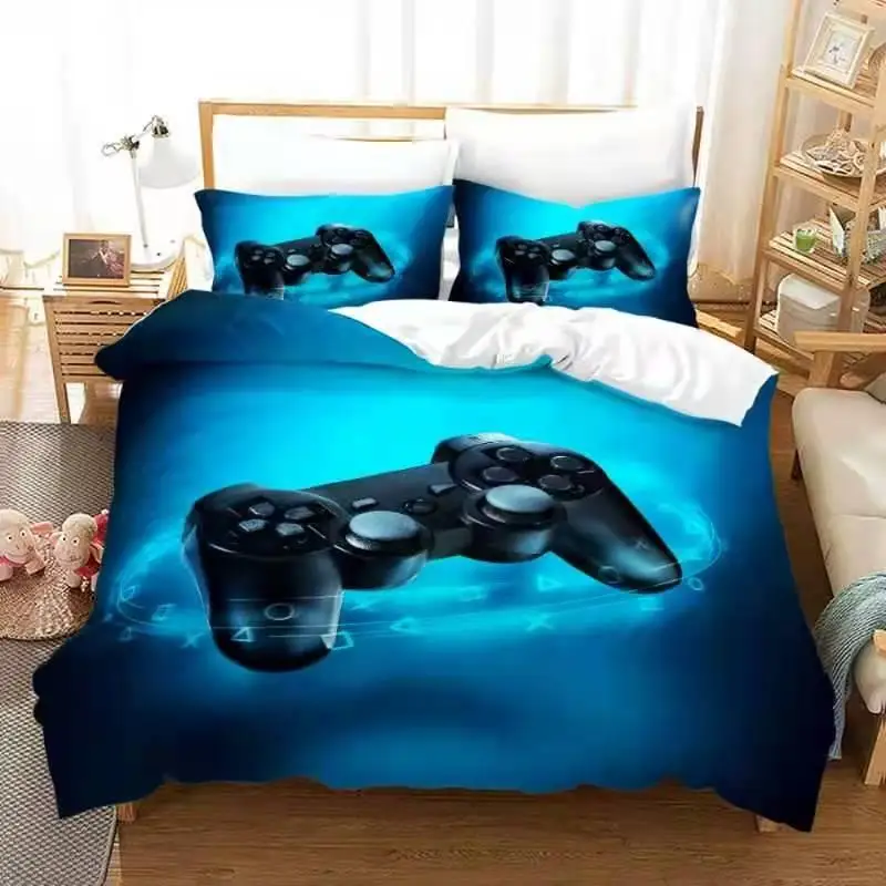 

Gamer Print Bedding Set for Kids Bed Duvet Cover set EU Single Teens Quilt Comforter Cover Bedclothes Pillowcase Bed Linen Set