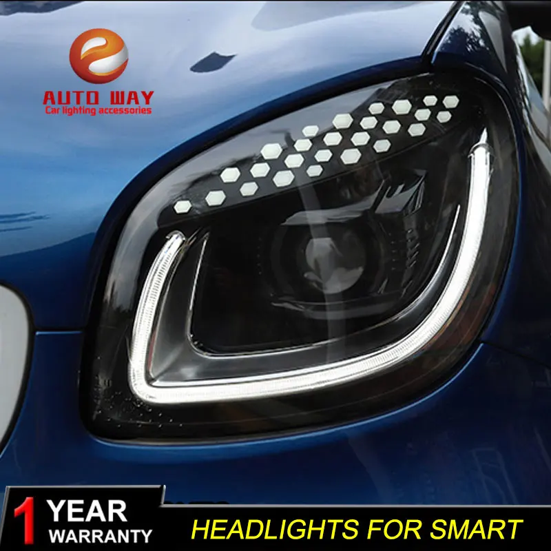 

Car Styling Head Lamp for Smart Headlights 2015-2018 Smart for Two LED Headlight LED DRL Hid Bi Xenon Auto Accessories