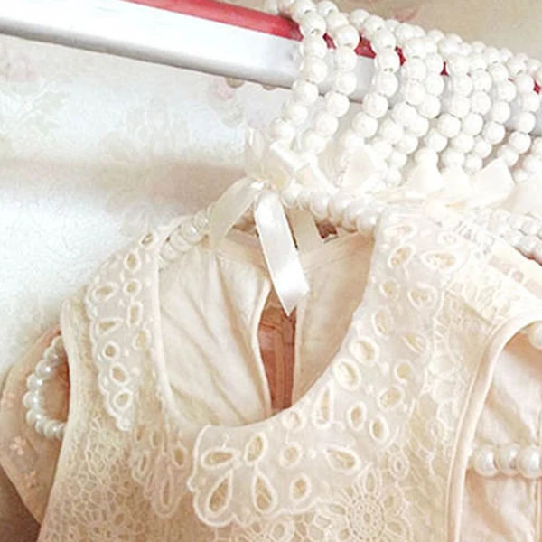 10 упаковок жемчужных бусин Пластиковые элегантные модные вешалки для одежды