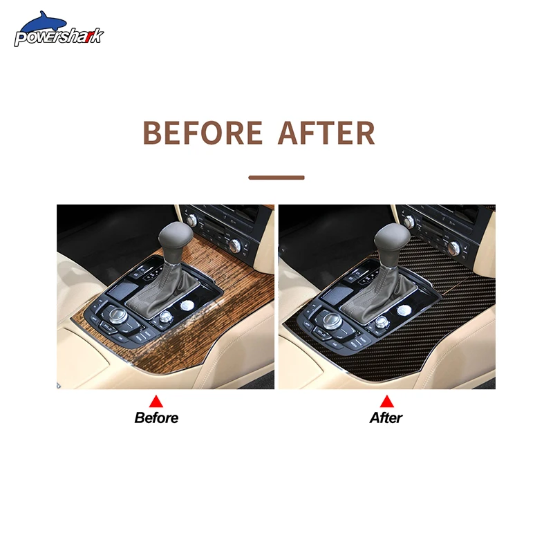 

Car Interior Trim Protective Film Console Gear Anti Scratch 5D Carbon Fiber Vinyl Sticker For Audi A7 4G 2010-2017 Accessories