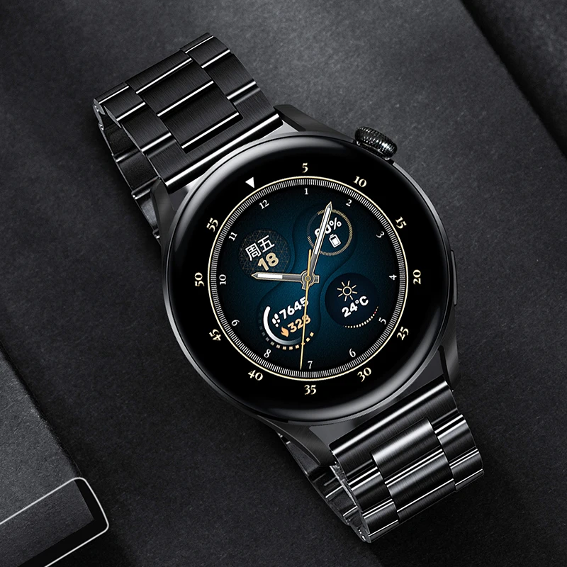 Оригинальный титановый серый ремешок для часов Huawei Watch 3 Pro металлический Корреа