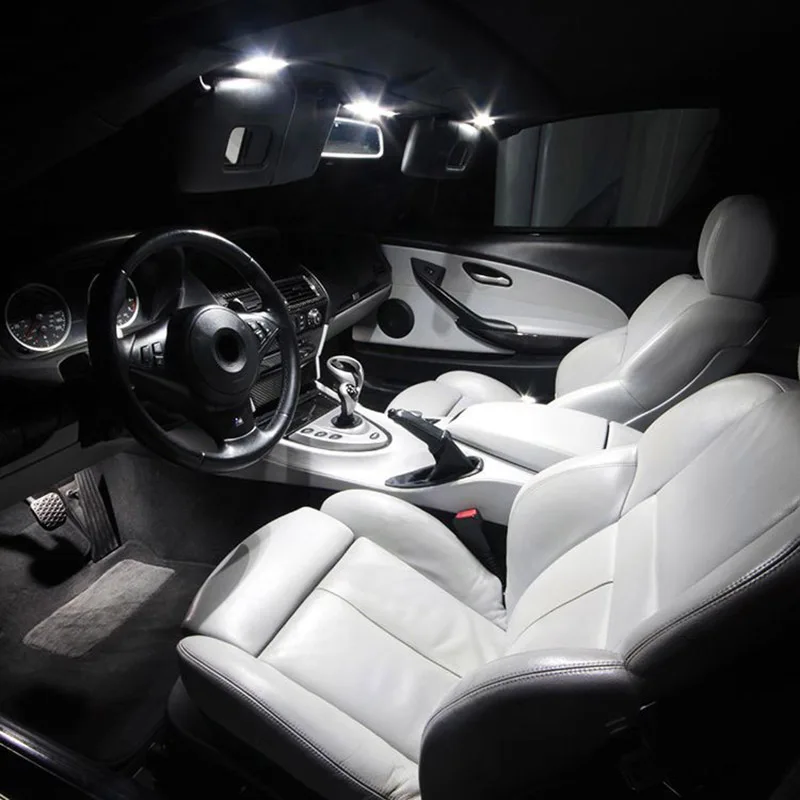 7pcs White Error Free LED Bulbs Interior Map Dome Light Kit Fit For 2003-2007 2008 2009 2010 Alfa Romeo GT Trunk Glove Box Lamp |