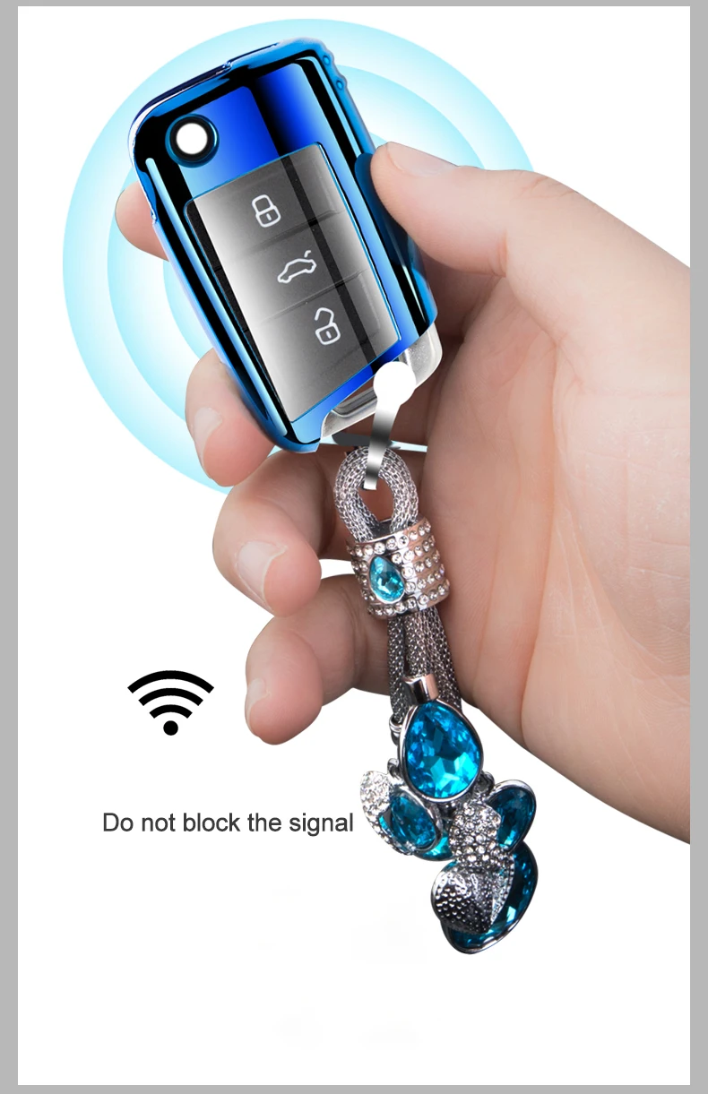 Новый мягкий ТПУ цветной Чехол для автомобильного ключа VW Golf 7 MK7 Seat Leon Ibiza Polo Volkswagen