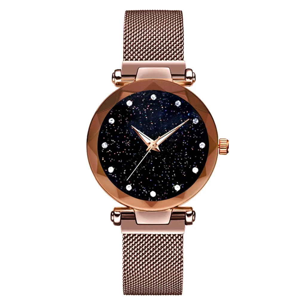 

New Luxury Starry Sky Ladies Wrist Watch High Quality Magnetic Band Women Quartz Wristwatch Diamond Watches