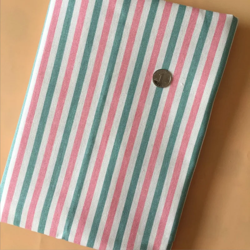 Льняная ткань с принтом в полоску сделай сам из хлопка и льна для шитья холст