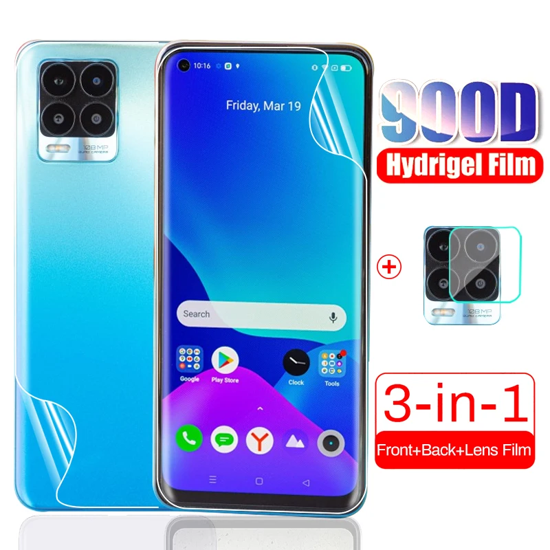 

Гидрогелевая пленка realmi 8 pro для oppo realme 8 pro 8pro Защита от царапин для переднего и заднего экрана пленка для камеры не стекло realmy8pro