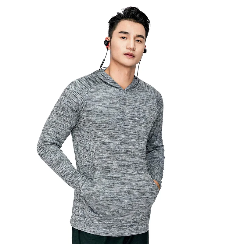 Толстовка мужская с капюшоном быстросохнущая дышащая Спортивная одежда для бега