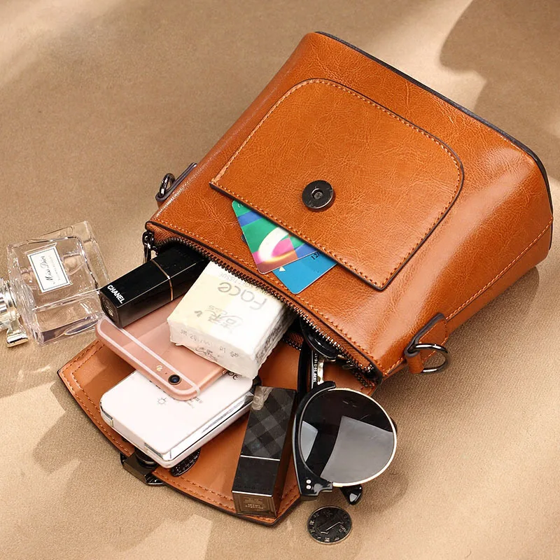 Роскошные сумки женская сумка из воловьей кожи Корейская версия тренд ручная