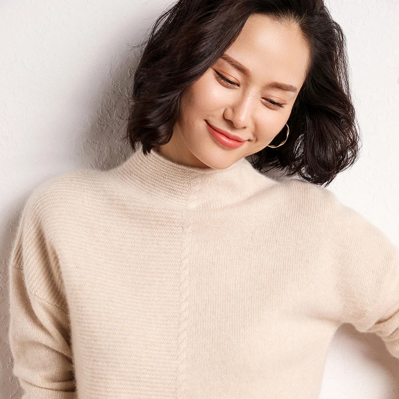 Helovi 100% cashmere pullovers Winter Sweater Women Cashmere Knitted Sweaters And Pullovers Female Jumper Tops | Женская одежда
