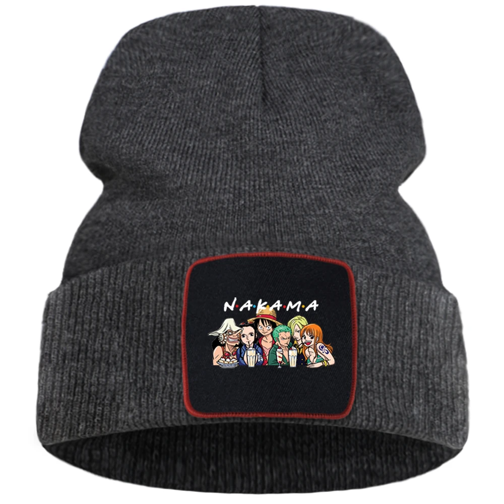 

Winter New Wool Beanie Caps Fashion Skullies Soft Hedging Hat Cartoon One Piece Fashion Knitted Cap Unisex Outdoor Hot Sale Hats