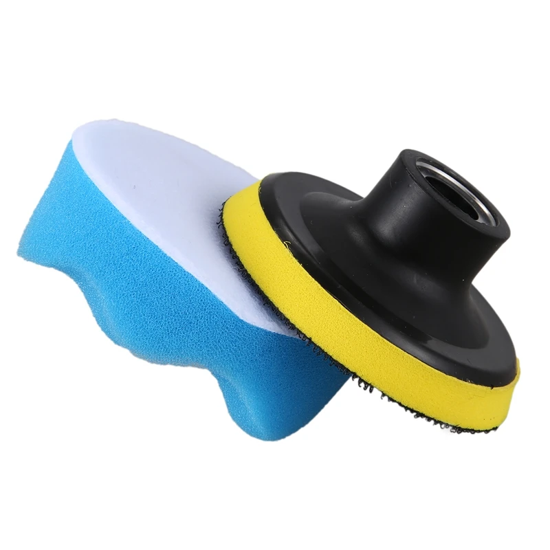 

25Pcs 3 Inch Flat Wave Polished Sponge Wool Wheel Car Beauty Waxing Sponge Ball Kit