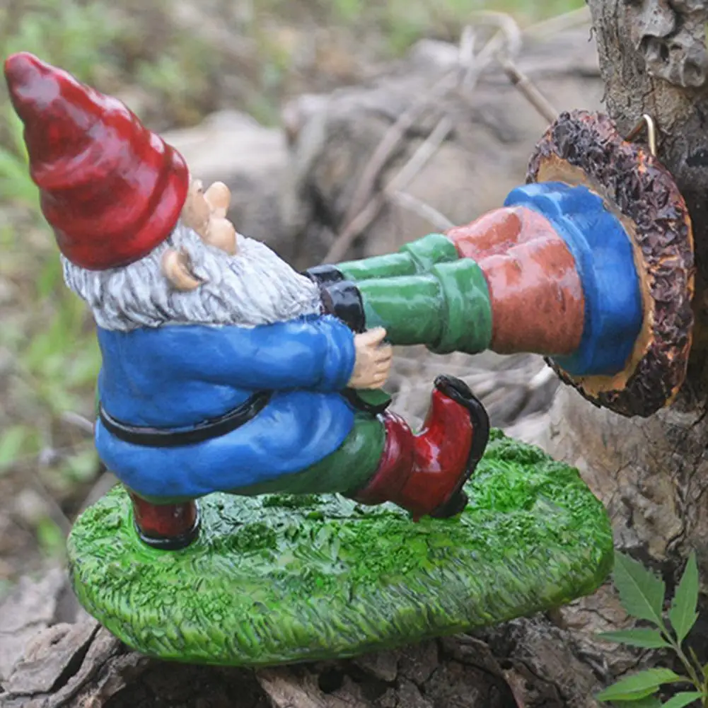 

Lightweight Fashion Trapped Gnome Decoration Sculpture Reusable Gnome Craft Creative for Home