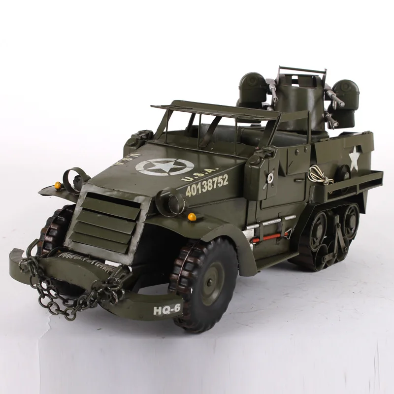 

Армированный автомобиль из металла ручной работы, 48x17x20 см