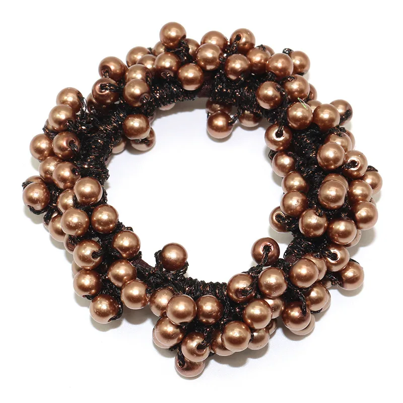 

1Pc Fashion Girls Pearl Hair Ring Tie Beads Hair Elastic Rubber Bands Korean Scrunchie Gum Hair Headdress
