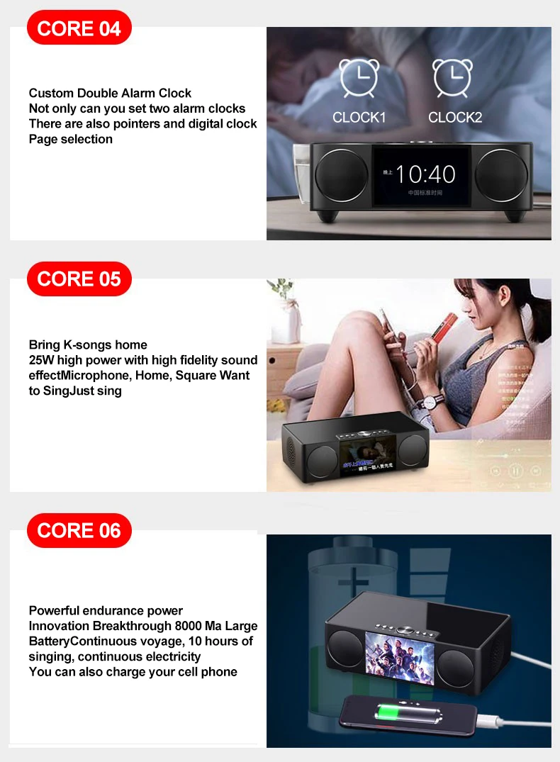 SOAIY S99, видео, Bluetooth, динамик, настольный, пульт дистанционного управления, беспроводной, портативный, HIFI, для комнаты, часы, светодиодный дисплей, микрофон, FM, автомобильный сабвуфер
