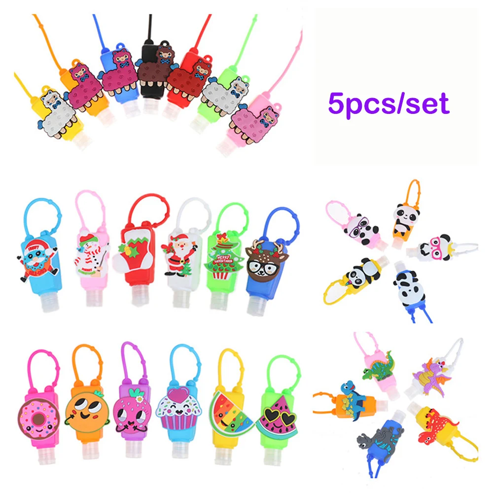 5 шт./упак. 30 мл силиконовый чехол с персонажами из мультфильмов панда Альпака