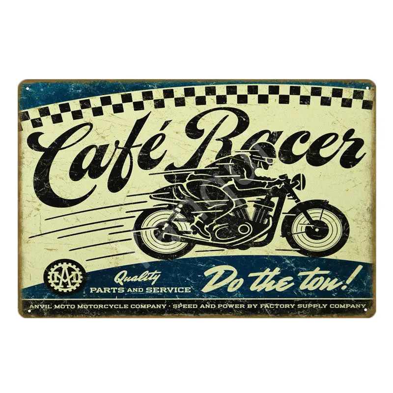 Racer Norton Motorcycle металлический плакат жестяные знаки для паба автомобиля клуба бара гаража магазина домашний декор настенная живопись Carft подарок YI-065 - Цвет: NEW0283AI