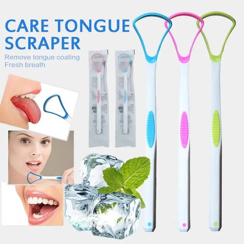 Cepillo de silicona para limpieza de lengua, rascador de lengua individual de grado alimenticio, raspador de cuidado bucal, cepillo para mantener el aire fresco-0