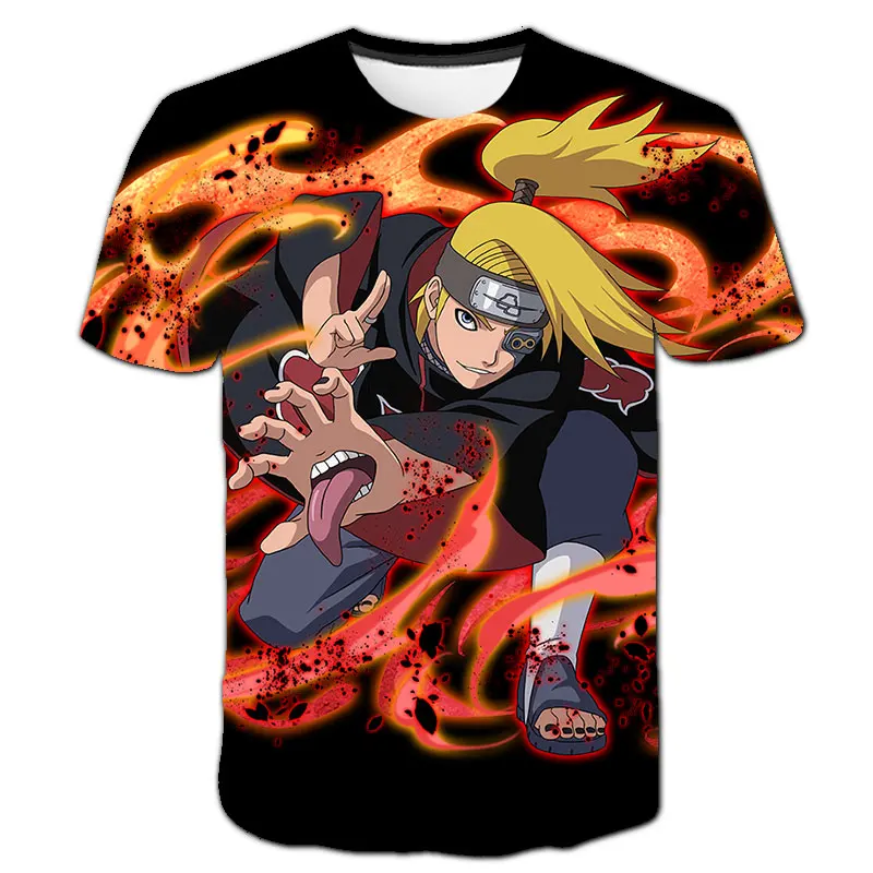 

Kakashi T-shirt Anime Summer Boy 3d T-shirt Narutos Cartoon Game Character Cool Number Pattern Fashion O-Neck Top