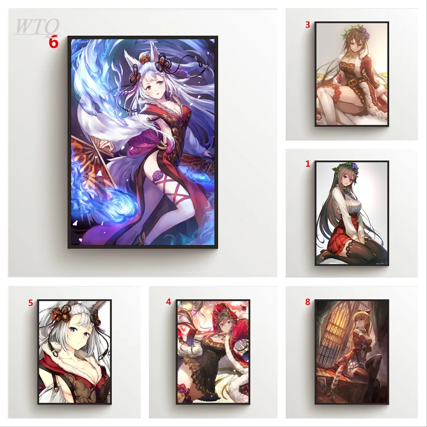 Настенные постеры Granblue Fantasy Rostta Social e Vira Vajra Декоративные плакаты аниме настенный