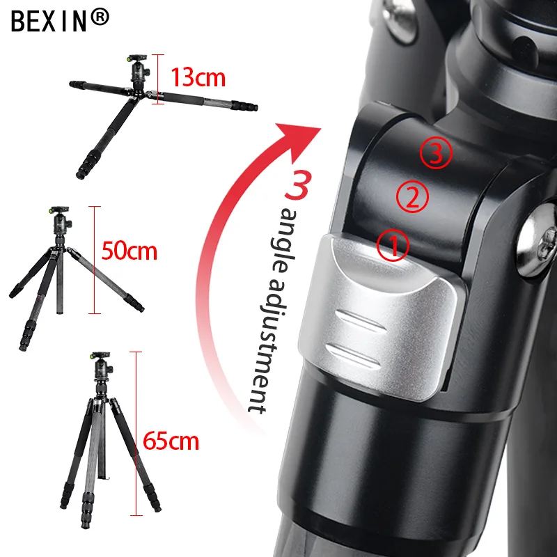 Профессиональный легкий штатив BEXIN из углеродного волокна для путешествий dslr монопод для камеры с тяжелой шаровой головкой