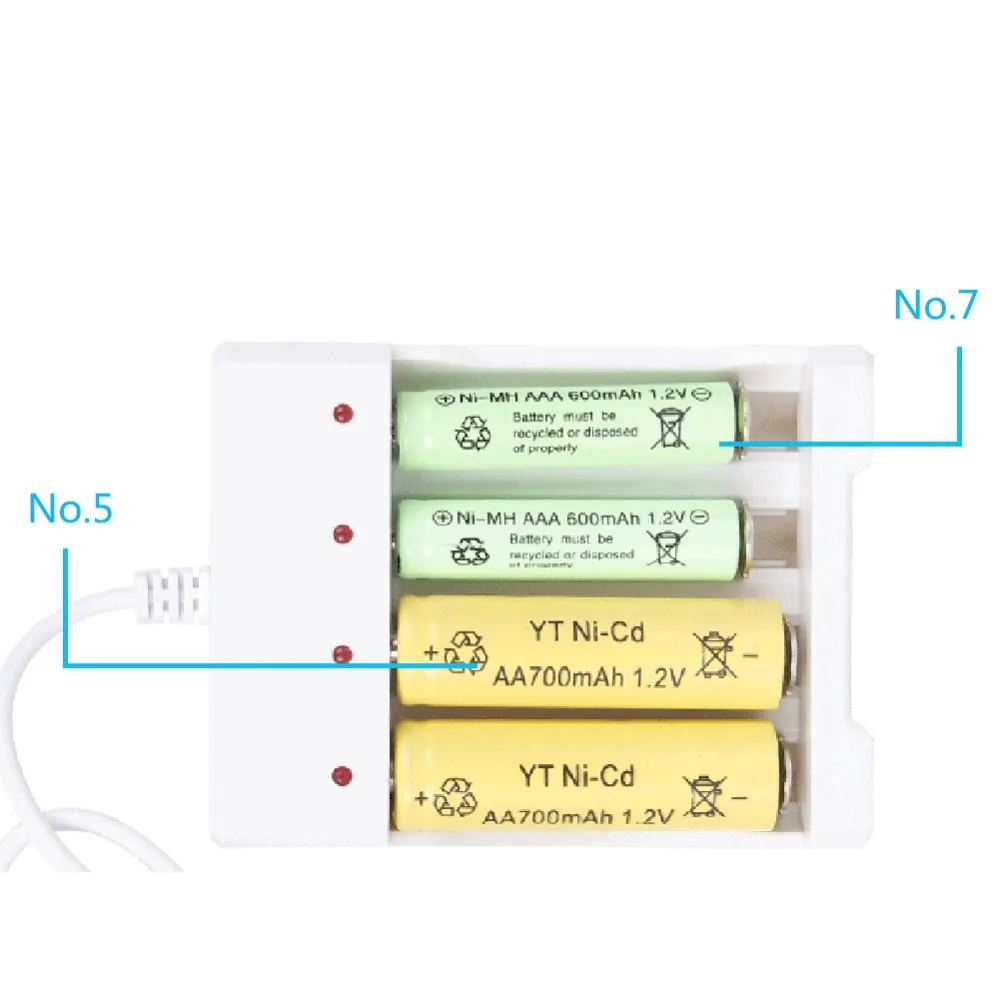 AAA 2/3/4 usb-разъемы Батарея Зарядное устройство быстрой зарядки защита от короткого замыкания Защита от ААА и АА Перезаряжаемые Батарея станция высокое качество