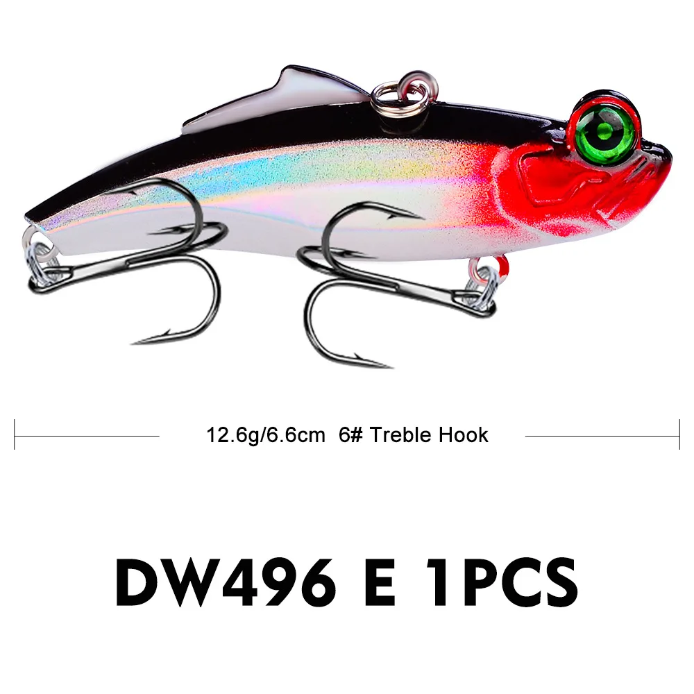 

6.6cm 12.6gVib Bait Rattling Fishing Lures Pike Wobblers Artificial Bait For Fishing Hard Lure Vib Crankbait Wobbler Trout