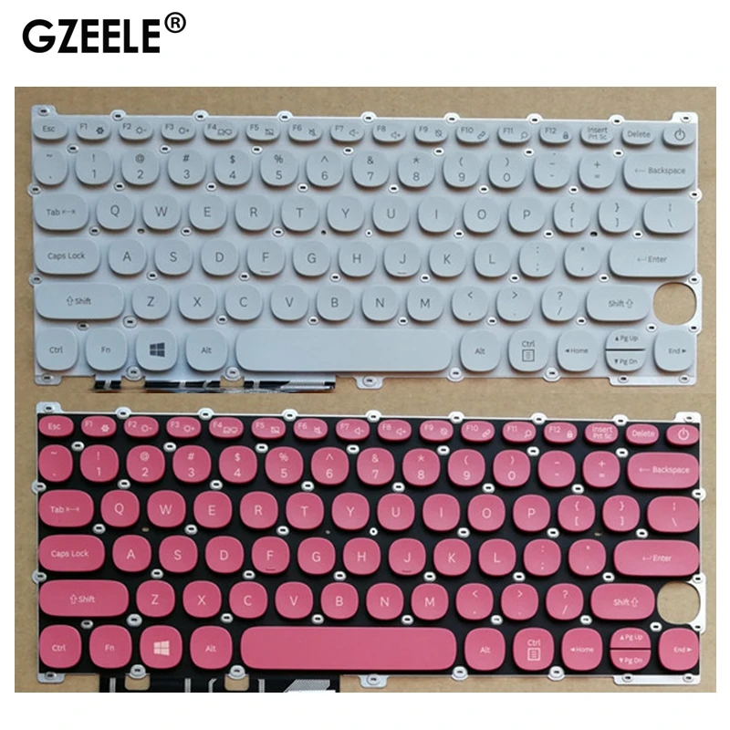 Teclado do Portátil para Samsung Notebook 530xbb-k010203 Np530xbb Np530xbv 530xbv Vermelho Cinza us br Novo Teclado de substituição