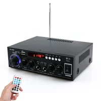 220v car fm radio tf card audio led light home sound amplifier bluetooth theater hifi stereo speakers support