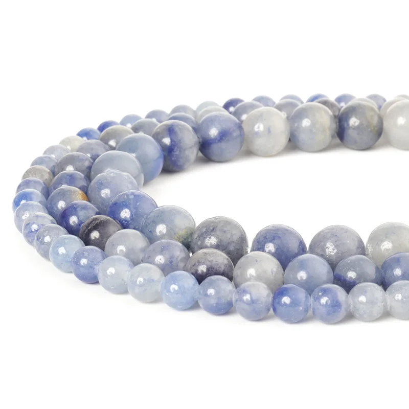 Синий Авантюрин Дюмортьерит Натуральный камень бусины для самостоятельного