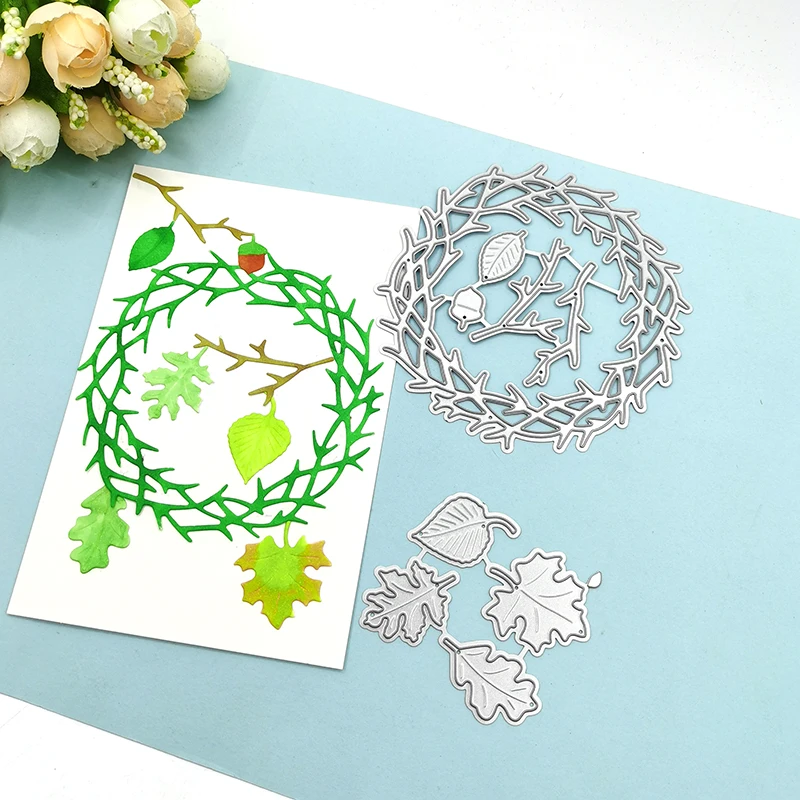 Julyarts новейшие металлические Вырубные штампы с цветами деревьями листьями