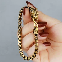 tiger animal mens womens copper bracelet brass bangle vintage punk hip hop for couple girl boyfriend jewelry gift wholesale