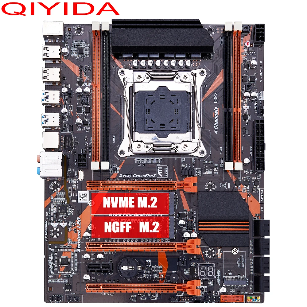 Материнская плата QIYIDA X99 профессиональная десктопная DDR3 4 канала модуль