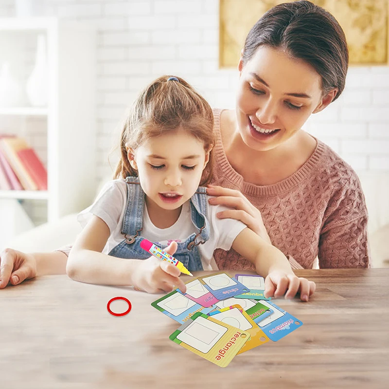 Волшебная многоразовая книга для рисования водой номер/цвет/форма распознавание