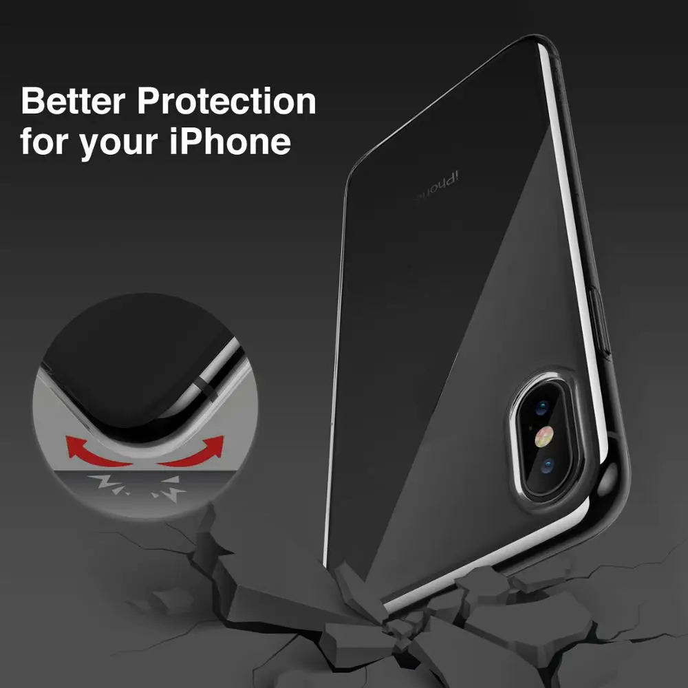 Чехол ESR для iPhone X XS XR Max прозрачный чехол бампер мягкий из ТПУ 7 8 Plus защитный