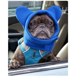 Зимняя шапка для собак, теплая, из шляпа для животных полярного флиса, на липучке и с пряжкой, повседневный головной убор для собак, защита от ветра и холода, головной убор для питомца