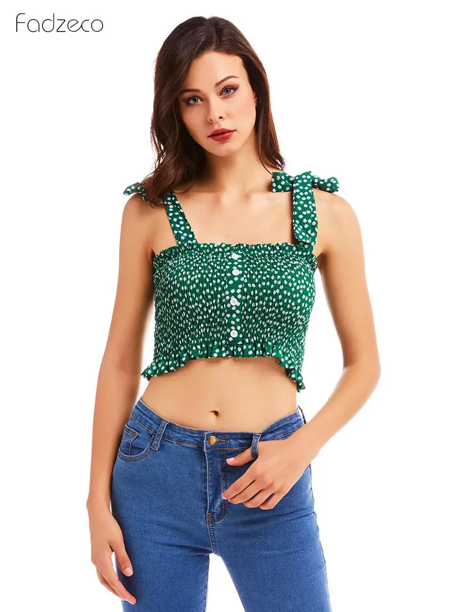 FADZECO 2019 новая женская одежда модный сексуальный женский жилет с цветочным