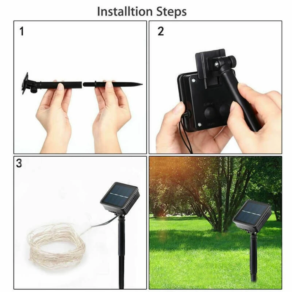 100 светодиодные гирлянды сказочные Рождественские огни уличная