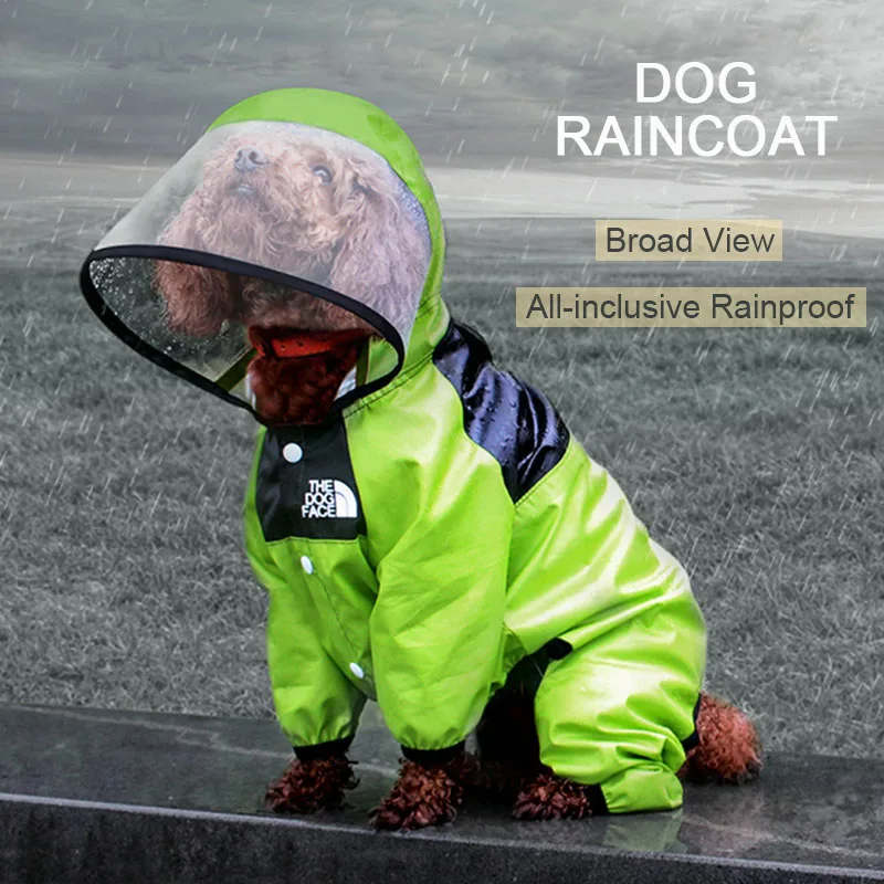 

Водонепроницаемый дождевик для собак, комбинезон, водонепроницаемый дождевик, куртки с капюшоном, одежда для маленьких и больших собак, пал...