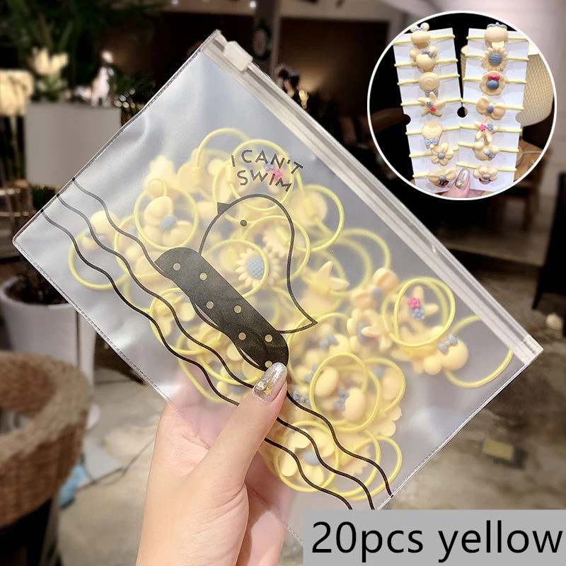 

20-300pcs/Pack Girls Colorful Nylon Small Elastic Hair Bands For Girls Colorful Rubber Band Kids Hair Band Headwear Accessories