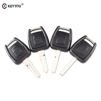 keyyou 10pclot remote car key case fob shell blank blade uncut for vauxhall opel vectra astra zafira 2 button replacement case