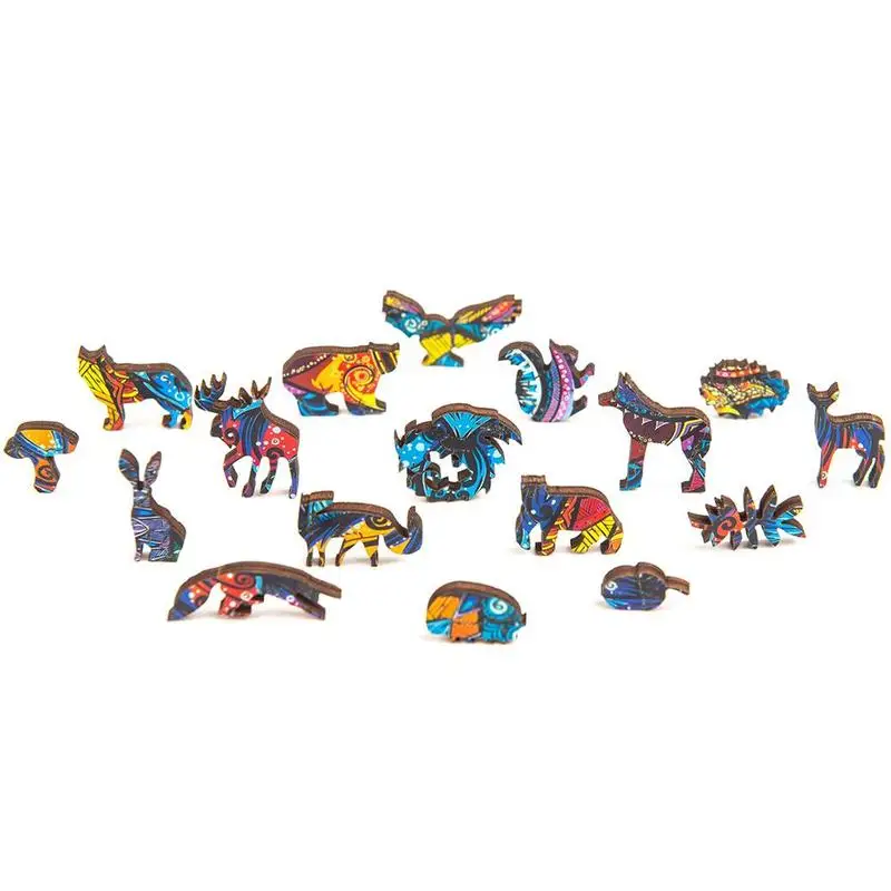 

A5/A4/A3 Size DIY Wooden Puzzle Chameleon Unique Shape Pieces Animal Gift for Teens and Kids Animal Shaped Gift Wooden Jigsaw