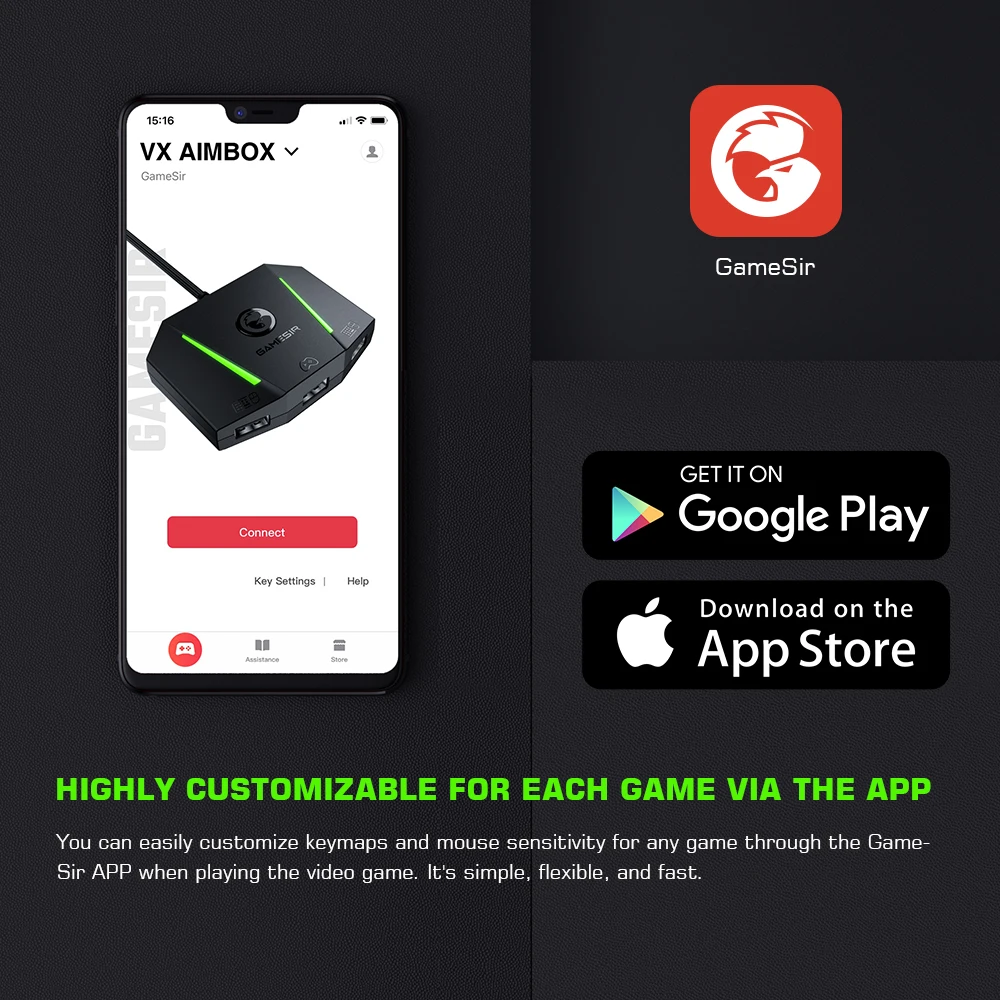 Конвертер контроллера клавиатуры мыши GameSir VX AimBox для Xbox серии X/S One/ PlayStation 4/ PS4/