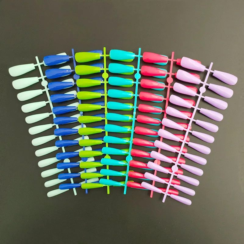 Solid Color Mirror Super Long Coffin False Nail Ballet Press on Nails Tips for Art Artificial Fingernails Fake | Красота и здоровье