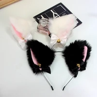 beautiful masquerade halloween cat ears cosplay cat ear party costume bow tie bell headwear headband hair accessories